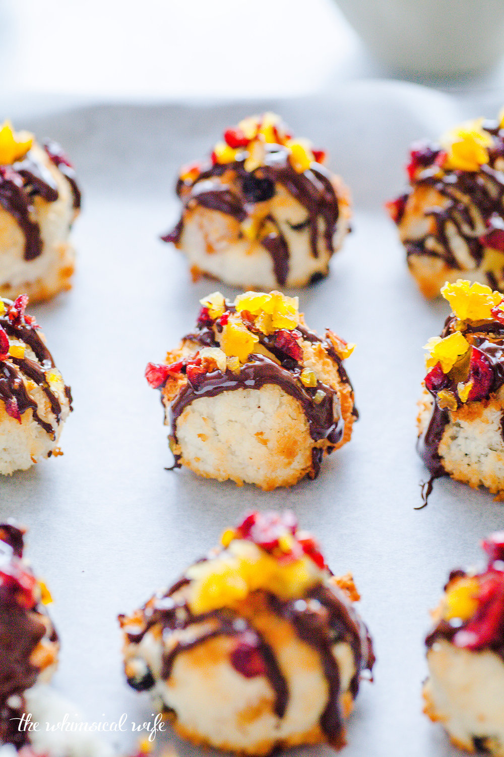 Christmas Coconut Macaroons {GF, DF, Nut Free}